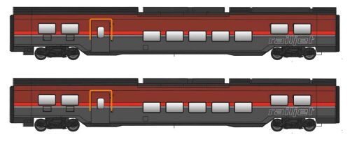 Jägerndorfer JC11221 ÖBB 2-teil. Railjet Set  1.Klasse- und 2.Klassewagen  Ep. VI  AC Basic